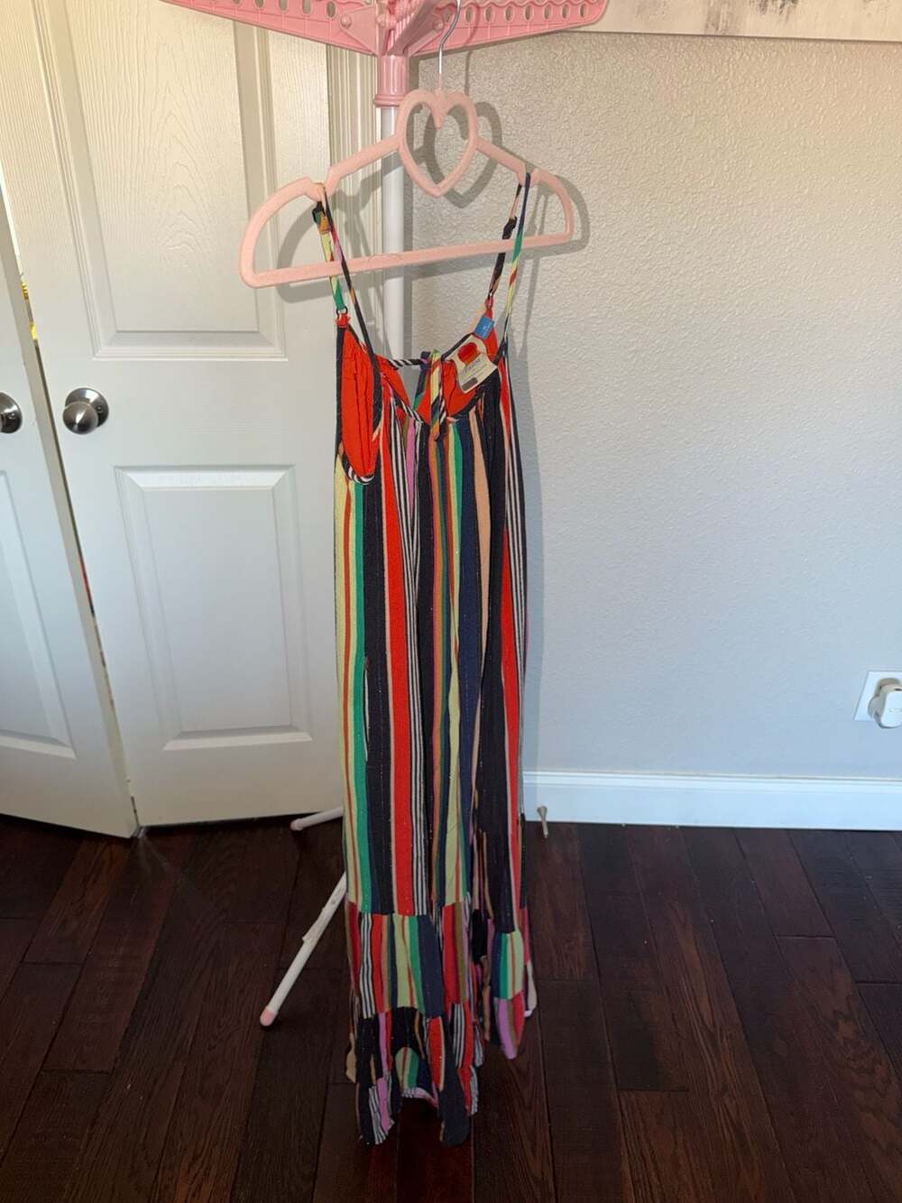 FARM for Anthropologie Rainbow Shimmer Maxi Dress Size XS